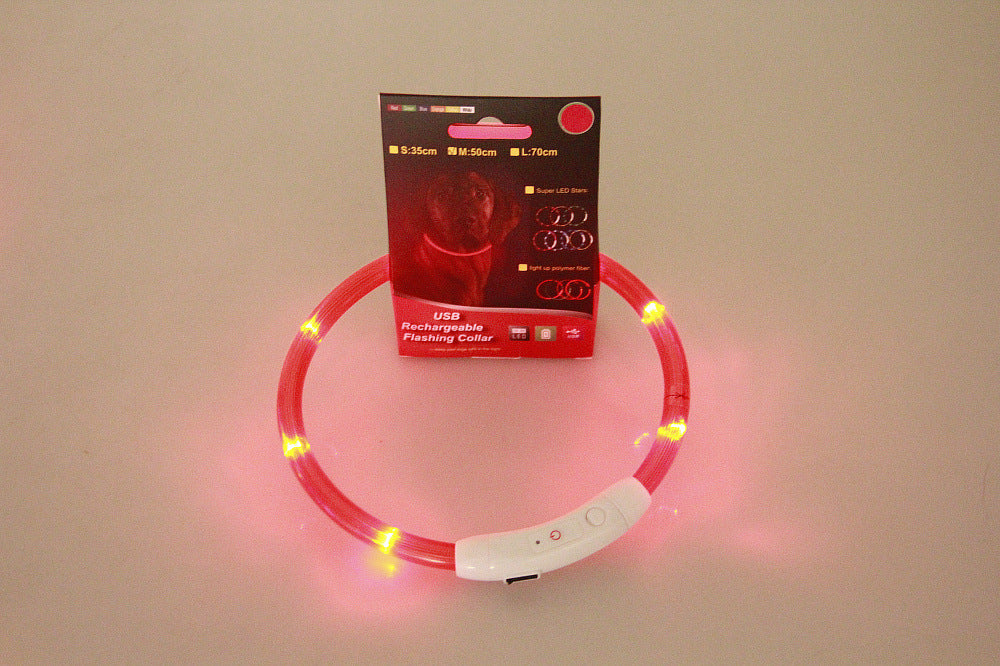 Wiederaufladbares LED-Neon-Halsband für Haustiere – Sicherheit und Stil für nächtliche Spaziergänge!