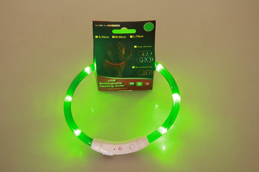 Wiederaufladbares LED-Neon-Halsband für Haustiere – Sicherheit und Stil für nächtliche Spaziergänge!